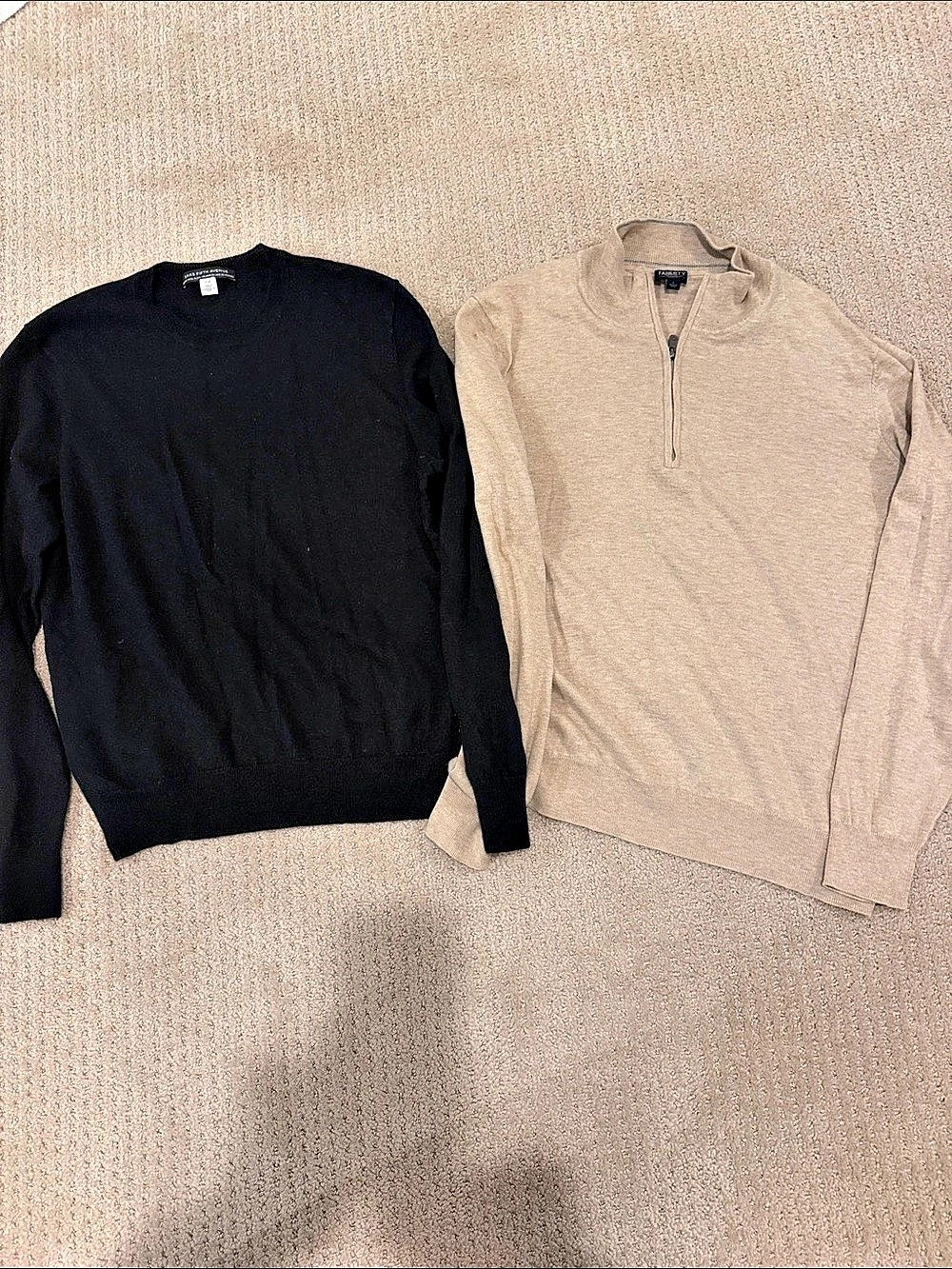 Faherty Reserve Quarter-Zip Sweater and Saks Fifth Sweater Size Large